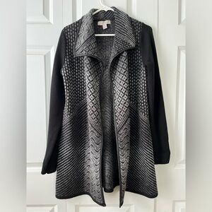 Laura Ashley wool blend open front cardigan jacket coat